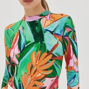 FARM Rio Banana Foliage Long Sleeve Bodysuit